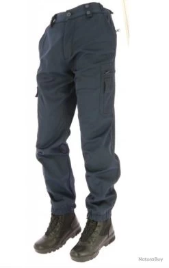 Pantalon Doublé Polaire Marine Uni