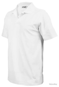 Polo Blanc M.C Broderie Au Choix ASVP