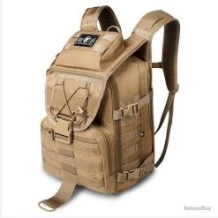 Sac à Dos Tactique Militaire 40L Beige Bandoulière Homme Imperméable Chasse Randonnée Camping