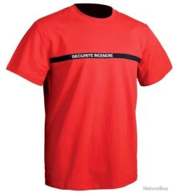 T Shirt Sécu One Sécurité Incendie ROUGE