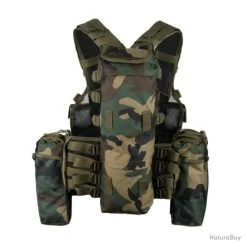 Mil-Tec GILET HARNAIS TACTIQUE TYPE SUDAF WOODLAND -L'équipement tactique est un véritable gagnant. 00002 GILET HARNAIS TACTIQUE TYPE SUDAF WOODLAND