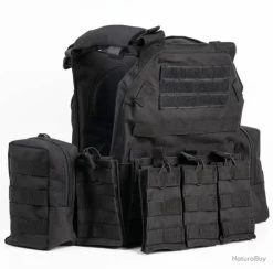 Gilet Porte Plaque Noir - Arma Protec -L'équipement tactique est un véritable gagnant. 00002 Gilet porte plaque Noir Arma Protec