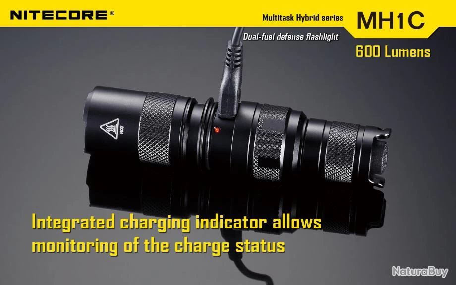 Lampe Nitecore Rechargeable Multitask Hybrid 1C - 600Lm (Neuve) 4 Lampe Nitecore Rechargeable Multitask Hybrid 1C - 600Lm (Neuve) – Image 2