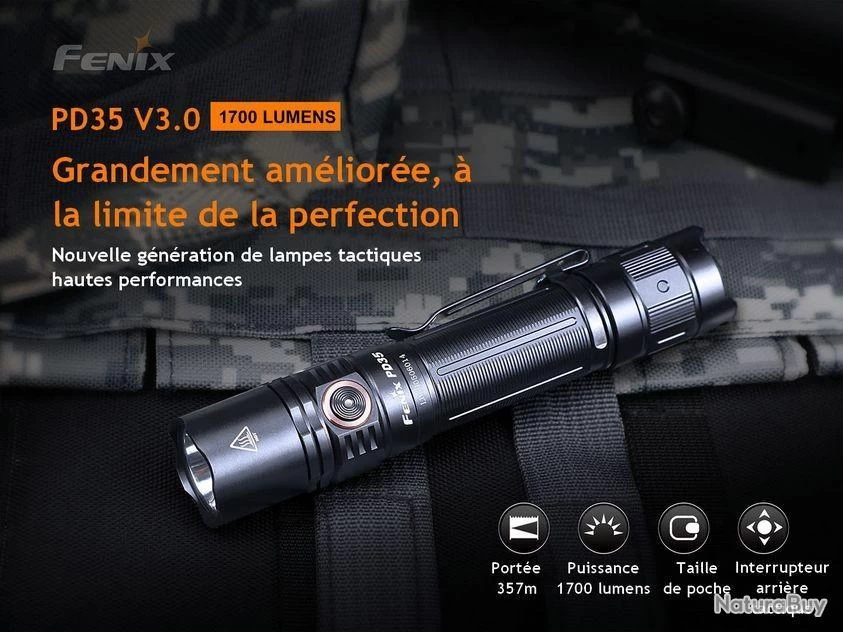 Lampe Torche Fenix PD35 V3.0 - 1700 Lumens 4 Lampe Torche Fenix PD35 V3.0 - 1700 Lumens – Image 2