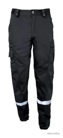 Pantalon Action Cityguard Bande Rétro Réfléchissantes Noir