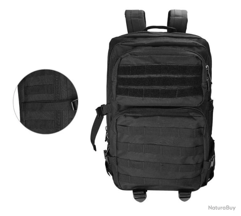 Sac à Dos Militaire Tactique 40L Multifonction Randonnée Chasse Pêche Camping Trekking Escalade Noir 4 Sac à Dos Militaire Tactique 40L Multifonction Randonnée Chasse Pêche Camping Trekking Escalade Noir – Image 2