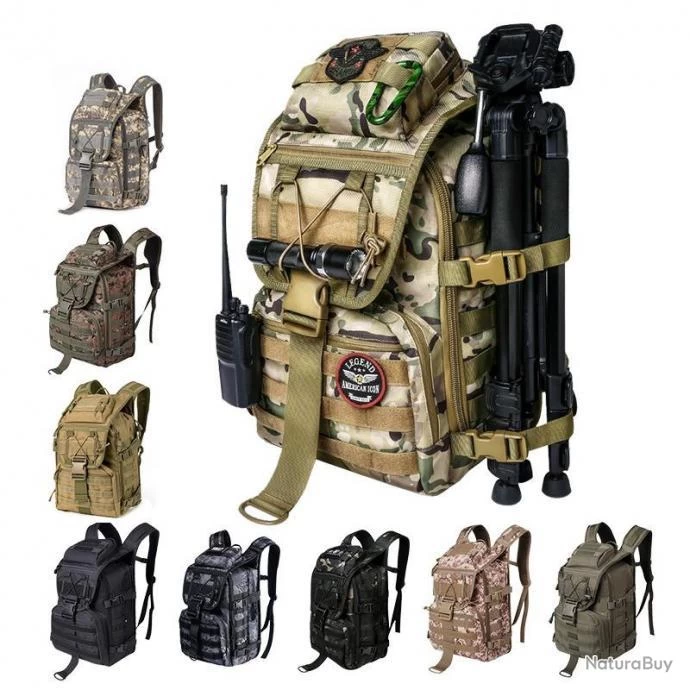 Sac à Dos Tactique Militaire 40L Pythons Bandoulière Homme Imperméable Chasse Randonnée Camping 4 Sac à Dos Tactique Militaire 40L Pythons Bandoulière Homme Imperméable Chasse Randonnée Camping – Image 2