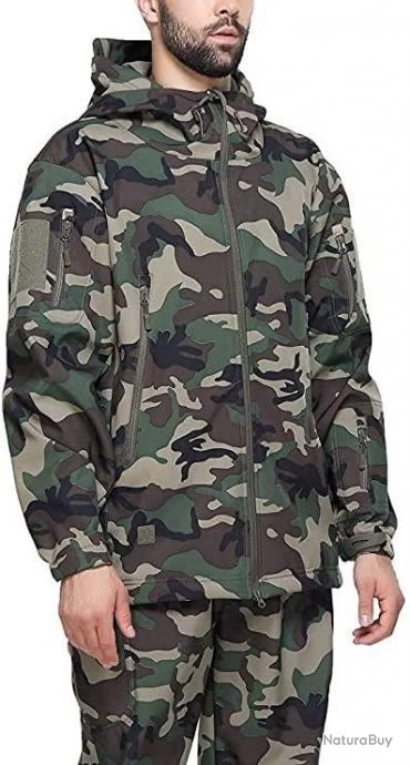 Veste Tactique - Veste De Chasse - Avec Capuche - Etanche - Camouflage Vert - Livraison Gratuite 4 Veste Tactique - Veste De Chasse - Avec Capuche - Etanche - Camouflage Vert - Livraison Gratuite – Image 2