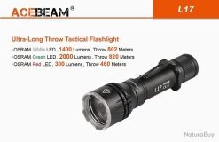 Lampe Torche Acebeam L17 - 1400 Lumens - 802 Mètres De Portée -L'équipement tactique est un véritable gagnant. 00003 Lampe Torche Acebeam L17 1400 Lumens 802 metres de portee