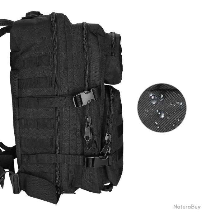 Sac à Dos Militaire Tactique 40L Multifonction Randonnée Chasse Pêche Camping Trekking Escalade Noir 5 Sac à Dos Militaire Tactique 40L Multifonction Randonnée Chasse Pêche Camping Trekking Escalade Noir – Image 3