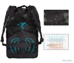 Sac à Dos Tactique Militaire 45L Chasse Pêche Randonnée Camping Escalade Camouflage Noir -L'équipement tactique est un véritable gagnant. 00003 Sac a Dos Tactique Militaire 45L Chasse Peche Randonnee Camping Escalade Camouflage Noir