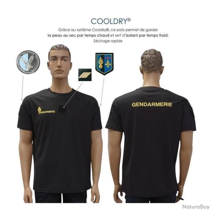 T Shirt Cooldry Gendarmerie Mobile Patrol Equipement Noir 3 T Shirt Cooldry Gendarmerie Mobile Patrol Equipement Noir
