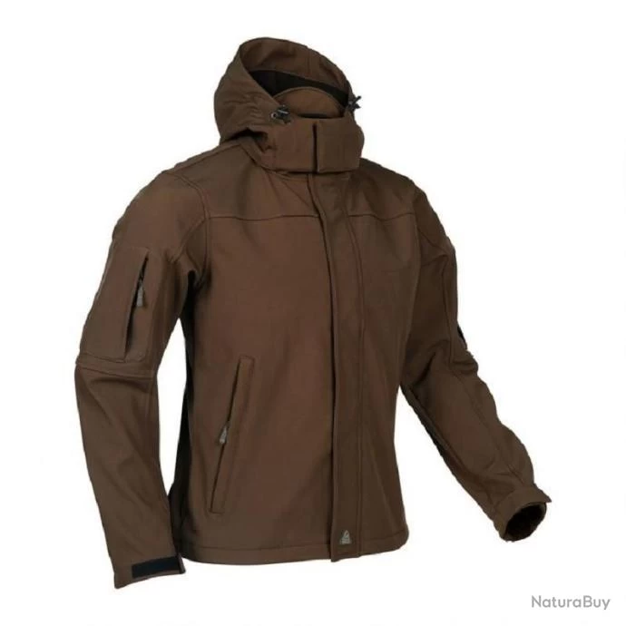 VESTE SOFTSHELL BAROUD TREX MARRON AVEC INTERIEUR POLAIRE 5 VESTE SOFTSHELL BAROUD TREX MARRON AVEC INTERIEUR POLAIRE – Image 3