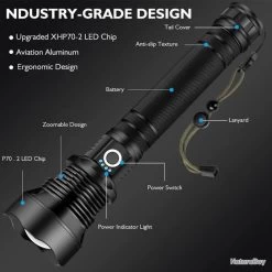 LAMPE TORCHE RECHARGEABLE 10.000 LUMENS 9 LAMPE TORCHE RECHARGEABLE 10.000 LUMENS -L'équipement tactique est un véritable gagnant. 00004 LAMPE TORCHE RECHARGEABLE 10.000 LUMENS