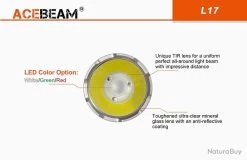 Lampe Torche Acebeam L17 - 1400 Lumens - 802 Mètres De Portée -L'équipement tactique est un véritable gagnant. 00004 Lampe Torche Acebeam L17 1400 Lumens 802 metres de portee
