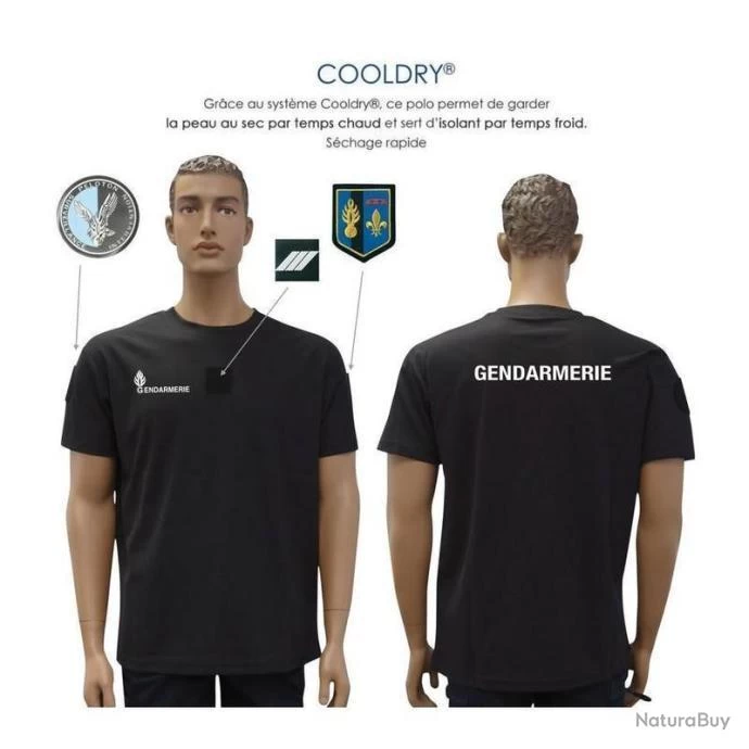 T Shirt Cooldry Gendarmerie Départementale Patrol Equipement Noir 3 T Shirt Cooldry Gendarmerie Départementale Patrol Equipement Noir