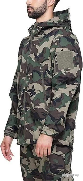 Veste Tactique - Veste De Chasse - Avec Capuche - Etanche - Camouflage Vert - Livraison Gratuite 6 Veste Tactique - Veste De Chasse - Avec Capuche - Etanche - Camouflage Vert - Livraison Gratuite – Image 4