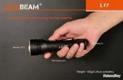 Lampe Torche Acebeam L17 - 1400 Lumens - 802 Mètres De Portée -L'équipement tactique est un véritable gagnant. 00005 Lampe Torche Acebeam L17 1400 Lumens 802 metres de portee