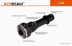 Lampe Torche Acebeam L18 - 1500 Lumens - 1000 Mètres De Portée 16 Lampe Torche Acebeam L18 - 1500 Lumens - 1000 Mètres De Portée -L'équipement tactique est un véritable gagnant. 00005 Lampe Torche Acebeam L18 1500 Lumens 1000 metres de portee