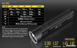 Lampe Torche Nitecore EC4 - 1 000 Lumens - OCCASION -L'équipement tactique est un véritable gagnant. 00005 Lampe torche Nitecore EC4 1 000 Lumens OCCASION