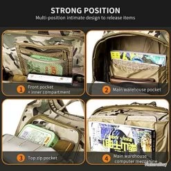 Sac à Dos Tactique Militaire 40L Jungle 2 Bandoulière Homme Imperméable Chasse Randonnée Camping FR -L'équipement tactique est un véritable gagnant. 00005 Sac a Dos Tactique Militaire 40L Jungle 2 Bandouliere Homme Impermeable Chasse Randonnee Camping FR