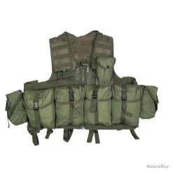 Gilet Tactique MOLLE 8 Poches Mil-Tec - Vert Olive