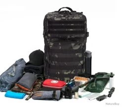 Sac à Dos Tactique Militaire 45L Chasse Pêche Randonnée Camping Escalade Camouflage Noir -L'équipement tactique est un véritable gagnant. 00006 Sac a Dos Tactique Militaire 45L Chasse Peche Randonnee Camping Escalade Camouflage Noir