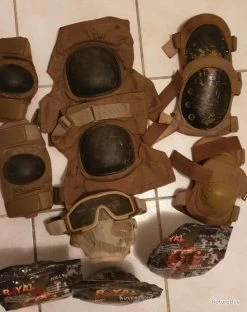 2 Lots Genouillères Et Coudières Tactiques Marque BPE USA