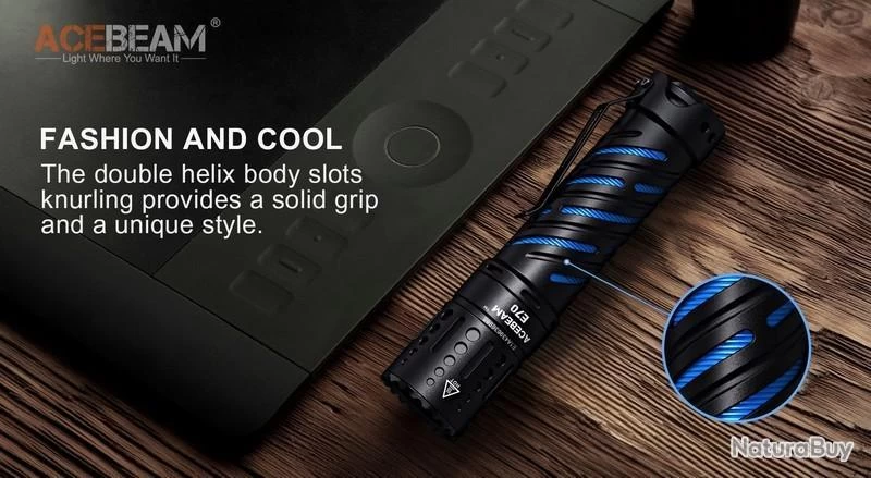 Lampe Torche Acebeam E70 AL - 4600 Lumens - 240 Mètres De Portée 10 Lampe Torche Acebeam E70 AL - 4600 Lumens - 240 Mètres De Portée – Image 8