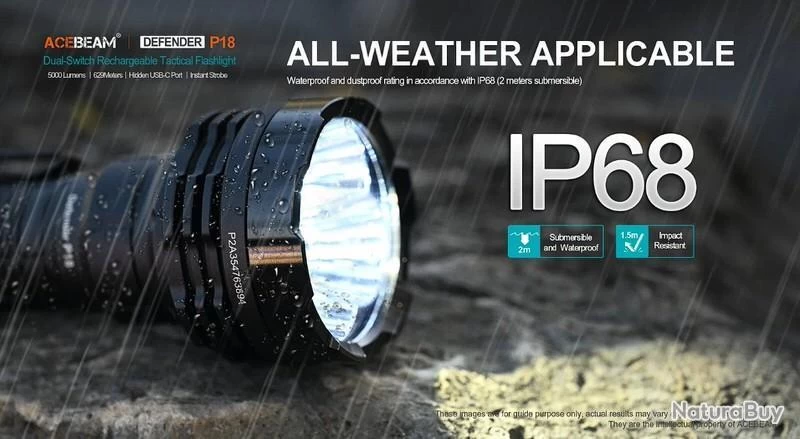Lampe Torche Acebeam P18 - 5000 Lumens - 629 Mètres De Portée 10 Lampe Torche Acebeam P18 - 5000 Lumens - 629 Mètres De Portée – Image 8