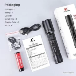 Lampe Torche Rechargeable Klarus A1 - 1100 Lumens -L'équipement tactique est un véritable gagnant. 00008 Lampe Torche Rechargeable Klarus A1 1100 Lumens