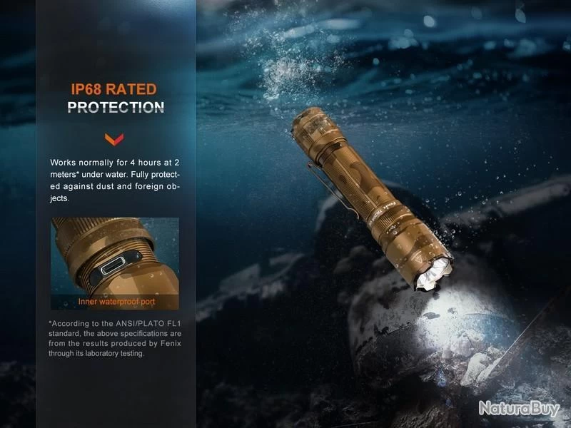 Lampe Torche Tactique Fenix TK20R UE Gris - 2800 Lumens - Rechargeable 10 Lampe Torche Tactique Fenix TK20R UE Gris - 2800 Lumens - Rechargeable – Image 8