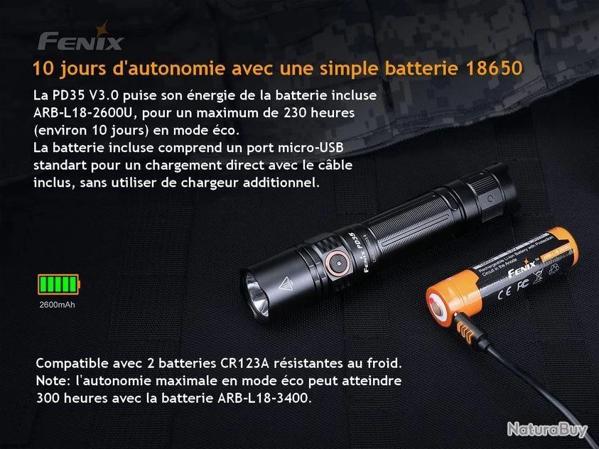 Lampe Torche Fenix PD35 V3.0 - 1700 Lumens 11 Lampe Torche Fenix PD35 V3.0 - 1700 Lumens – Image 9