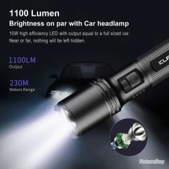 Lampe Torche Rechargeable Klarus A1 - 1100 Lumens -L'équipement tactique est un véritable gagnant. 00010 Lampe Torche Rechargeable Klarus A1 1100 Lumens