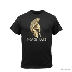 T Shirt Imprimé Molon Labe Rothco Noir