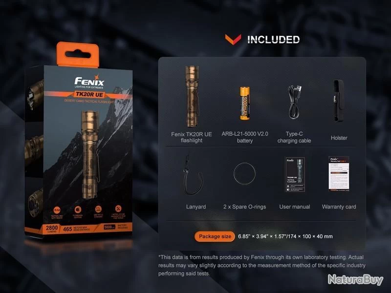 Lampe Torche Tactique Fenix TK20R UE Gris - 2800 Lumens - Rechargeable 14 Lampe Torche Tactique Fenix TK20R UE Gris - 2800 Lumens - Rechargeable – Image 12
