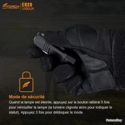 Fitorch ER20 Bleue Recharge Magnétique - 1000 Lumens - 7 Cm - 1 Accus 16340 -L'équipement tactique est un véritable gagnant. 00032 Fitorch ER20 bleue recharge magnetique 1000 Lumens 7 cm 1 accus 16340