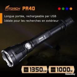 Lampe FITORCH PR40 - 1350 LM 18 Lampe FITORCH PR40 - 1350 LM -L'équipement tactique est un véritable gagnant. 00040 Lampe FITORCH PR40 1350 LM