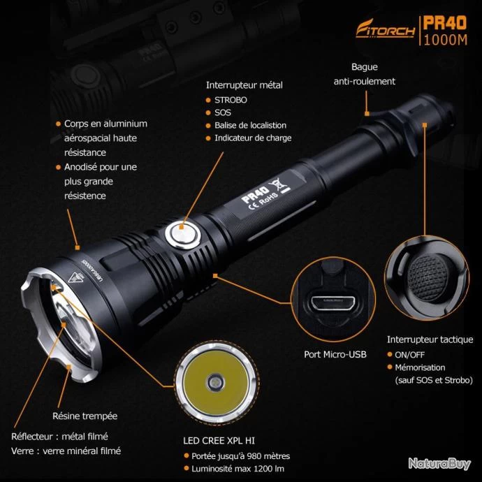 Lampe FITORCH PR40 - 1350 LM 8 Lampe FITORCH PR40 - 1350 LM – Image 6